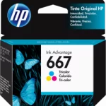 Cartucho HP 667 Tricolor Original, 100 Páginas 3YM78AL