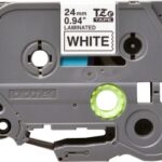 Cinta Brother TZE251 Negro en Blanco, 24mm x 8m sin extra fuerte