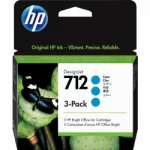 Cartucho HP DesignJet 712 Cyan Original, 29 ml - 3 Piezas 3ED77A