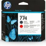 Cabezal HP 774 Paquete de 2 Piezas Negro Mate y Rojo Cromático P2V97A
