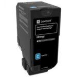 Tóner Lexmark 74C4SC0 Cyan, 7000 Páginas