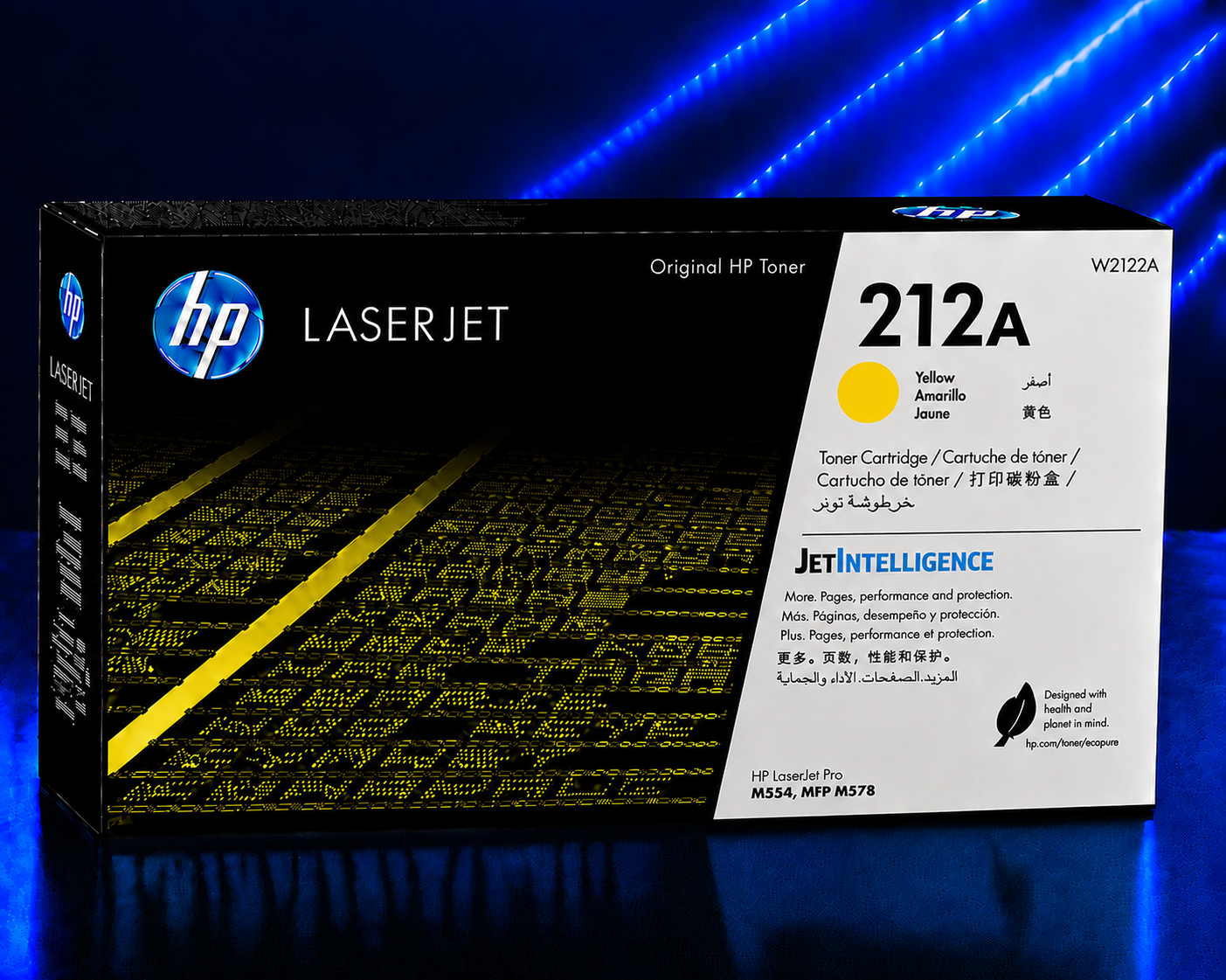 Tóner HP LaserJet 212A Alto Rendimiento Amarillo Original, 4500 Páginas W2122A