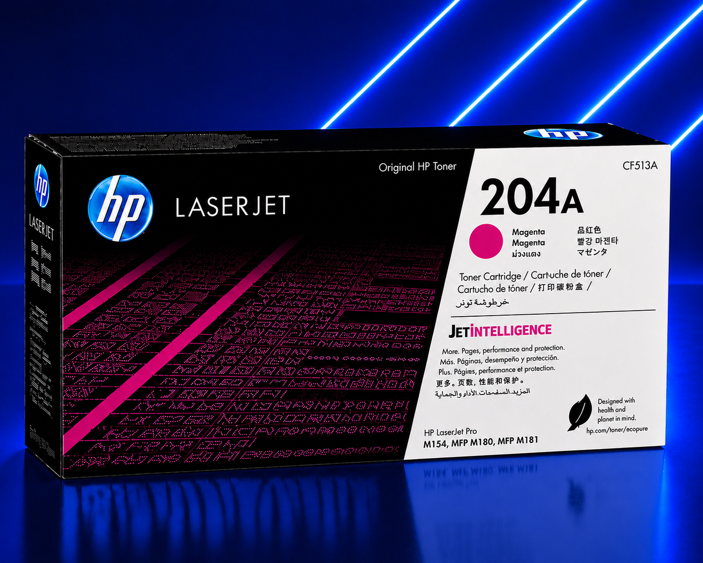 Tóner HP 204A Magenta Original, 900 Páginas CF513A