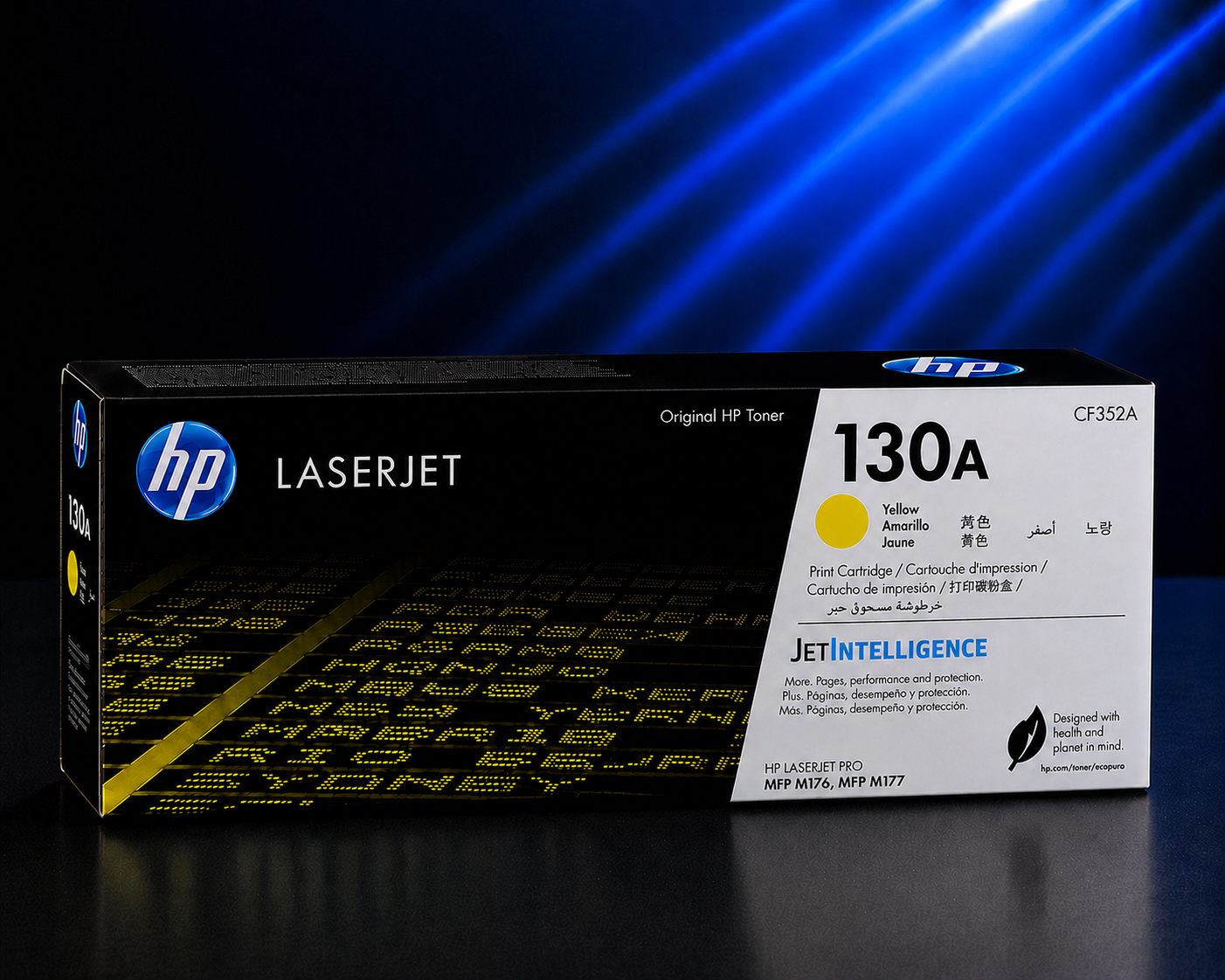 Tóner HP 130A Amarillo Original, 1,000 Páginas CF352A