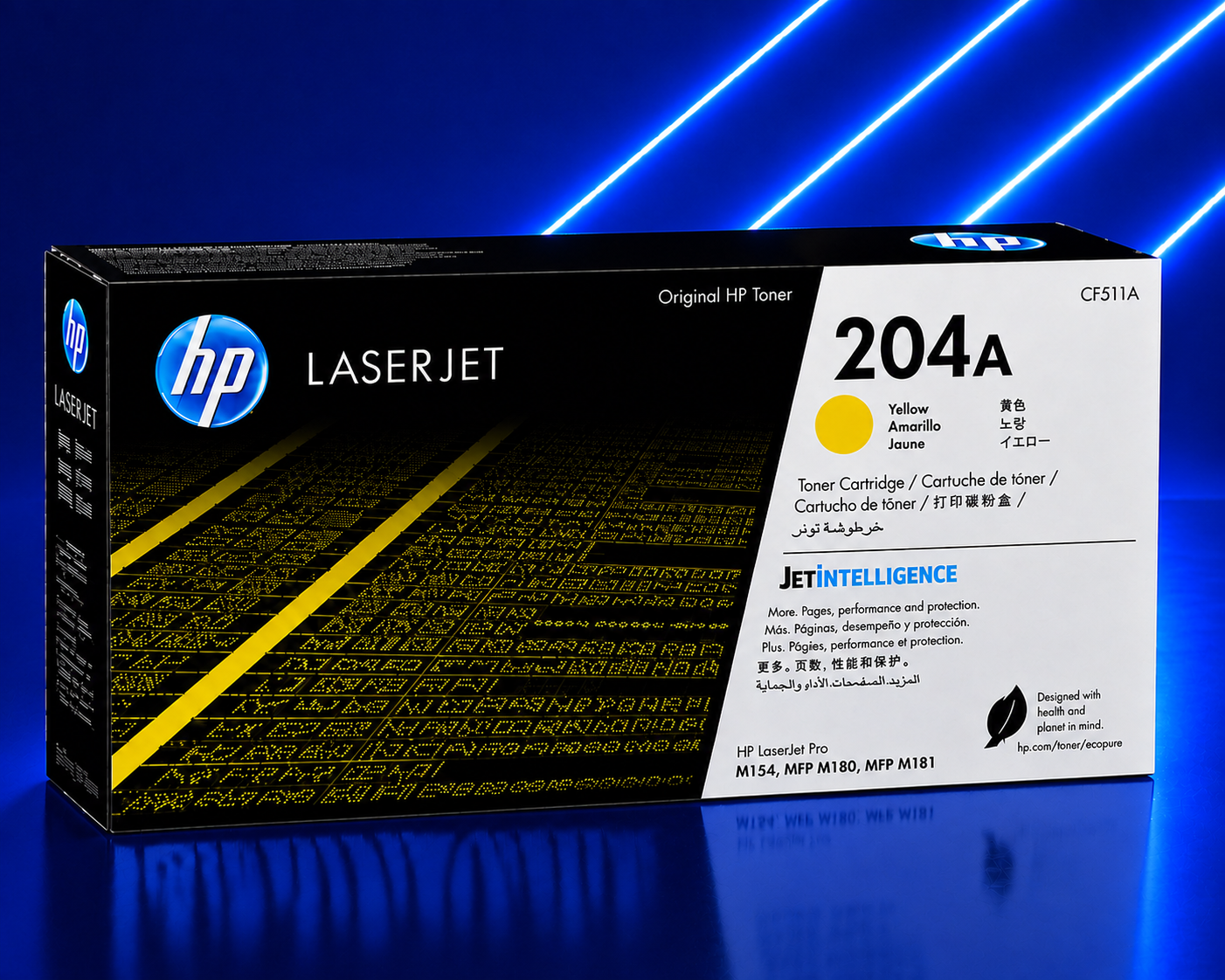 Tóner HP 204A Amarillo Original, 900 Páginas CF512A