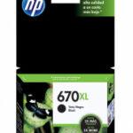 Cartucho HP 670XL Negro Original, 550 Páginas CZ117AL
