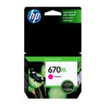 Cartucho HP 670XL Magenta Original, 750 Páginas CZ119AL