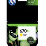 Cartucho HP 670XL Amarillo Original, 750 Páginas CZ120AL