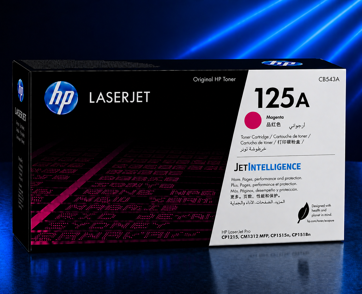 Tóner HP 125A Magenta Original, 1400 Páginas CB543A