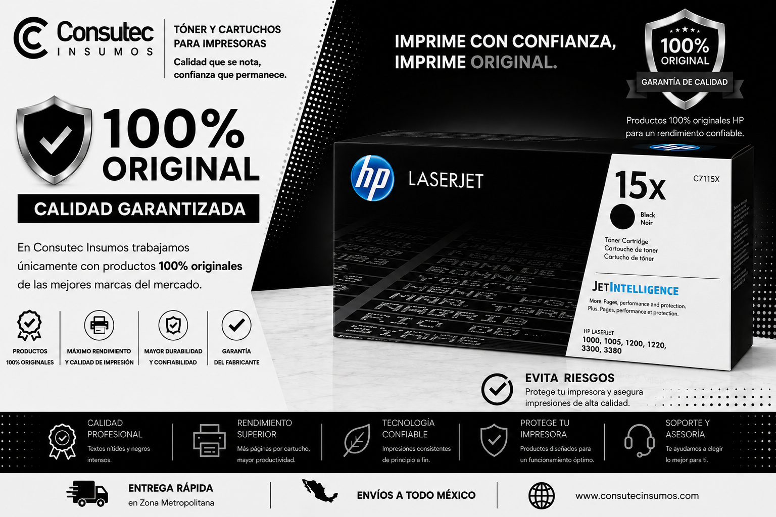Toner HP 15X Negro Original C7515X - Imagen 3