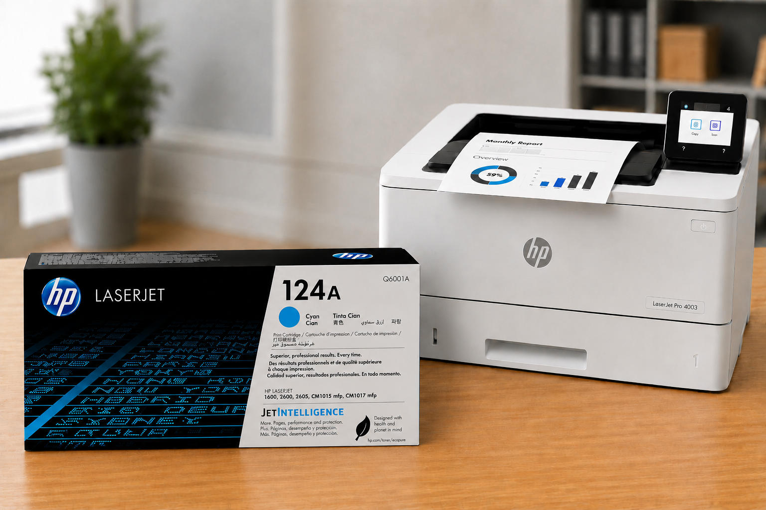 Toner hp 124a cyan original q6001a - Imagen 2