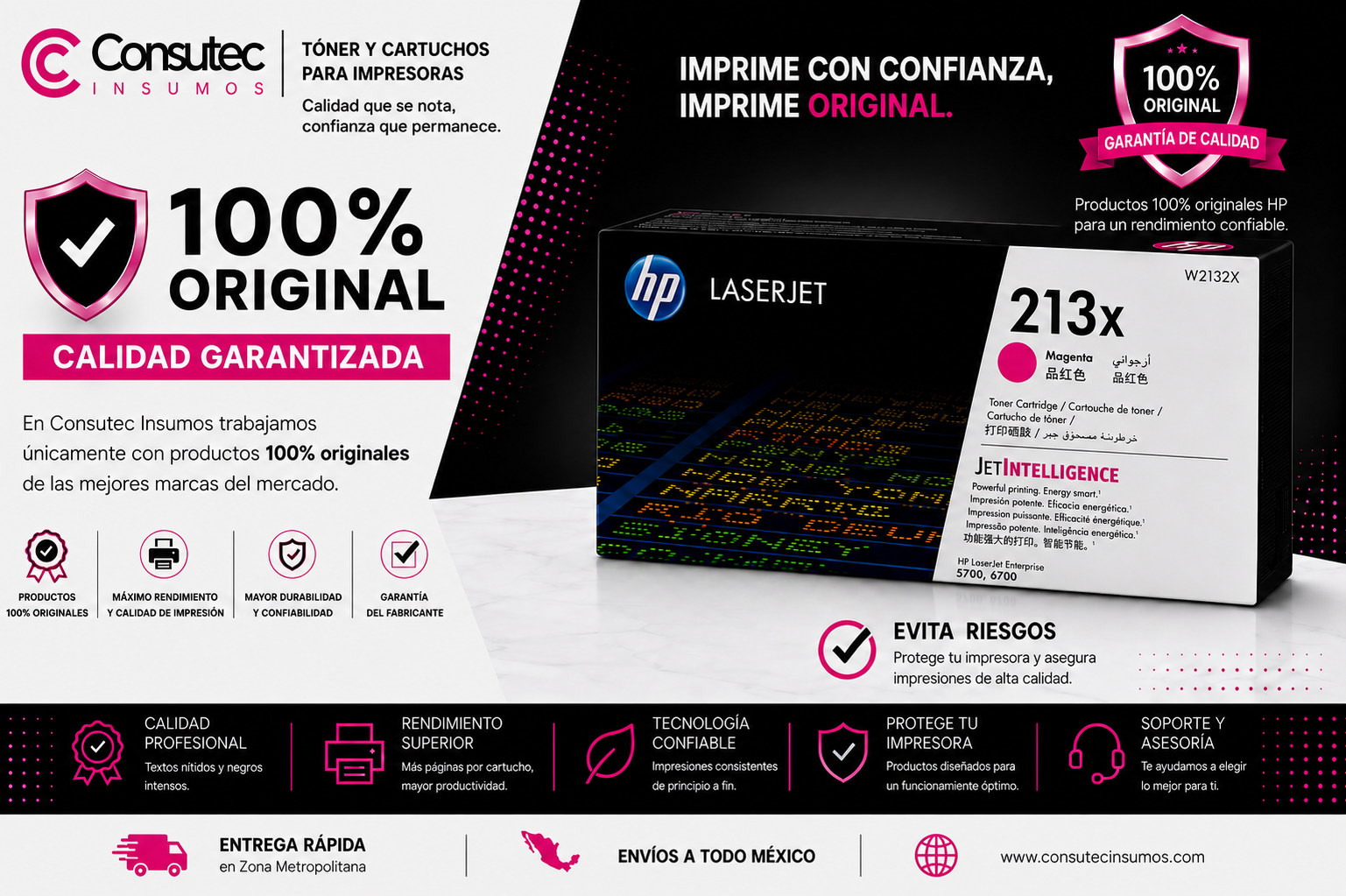 Toner HP LaserJet 213X - Magenta - LaserJet - Original (W2133X) - Imagen 3