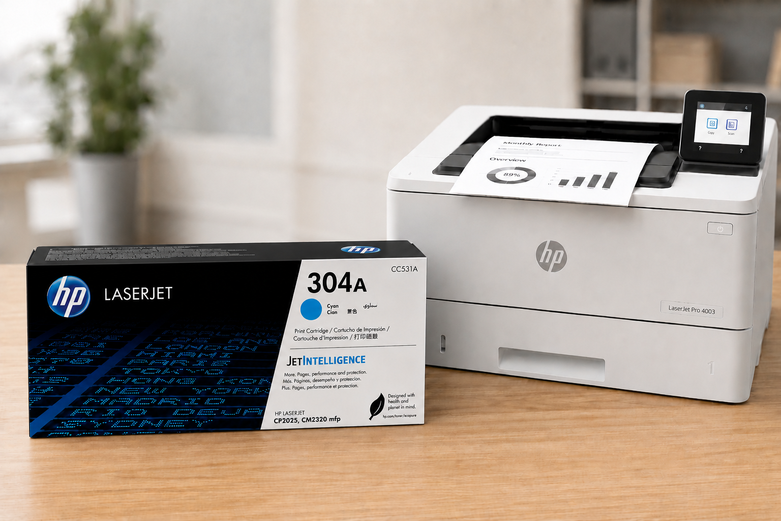 Tóner HP 304A Cian,CC531A, 2.800 Páginas - Imagen 2