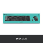 Kit de Teclado y Mouse Logitech MK220, Inalámbrico, USB, Negro