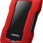 ADATA Disco Duro Externo HDD HD330, 2 TB, Rojo USB 3.1