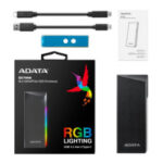 Adata Gabinete de Disco Duro EC700G RGB M.2, SATA, USB 3.2, Negro AEC700GU32G2-CGY