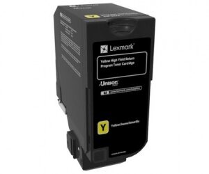 Tóner Lexmark 84C4HY0 Alto Rendimiento Amarillo, 16.000 Páginas