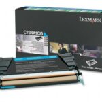 Tóner Lexmark C734A1CG Cian, 6.000 Páginas