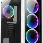 Gabinete Xzeal XZ110 con Ventana RGB, Tower, ATX/Micro-ATX/Mini-ATX, USB 3.0/2.0, sin Fuente, 3 Ventiladores RGB Instalados, Blanco