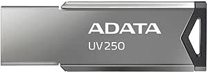 Memoria USB Adata UV250, 32GB, USB-A 2.0, Plata