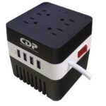 REGULADOR DE VOLTAJE CDP RU-AVR604 600VA/300W INDICADORES LED DE FUNCIONAMIENTO 4 CONTACTOS NEMA 5-15R Y 4 PUERTOS USB.
