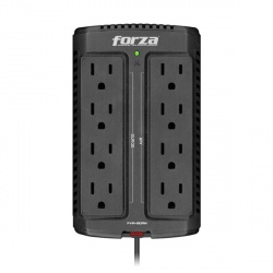 REGULADOR AUTOMATICO DE VOLTAJE FORZA FVR-901M 900VA/450W 8 SALIDAS MONTAJE PARED 120V.