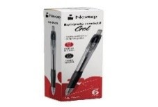 BOLÍGRAFO NEXTEP, GEL RETRACTIL, MEDIANO, 0.7MM, COLOR NEGRO, C/6 PZAS.
