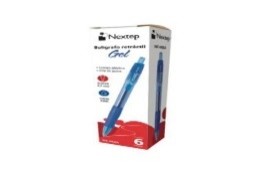 BOLÍGRAFO NEXTEP, GEL RETRACTIL, MEDIANO, 0.7MM, COLOR AZUL, C/6PZAS.