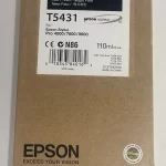 Genuine Epson 110ml Ink T5431 Photo Black Stylus 4000/4400/7600/9600 2013