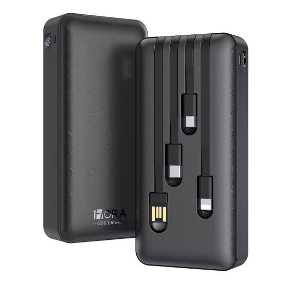 Batería Portátil 20000mAh 1hora GAR159 color negro