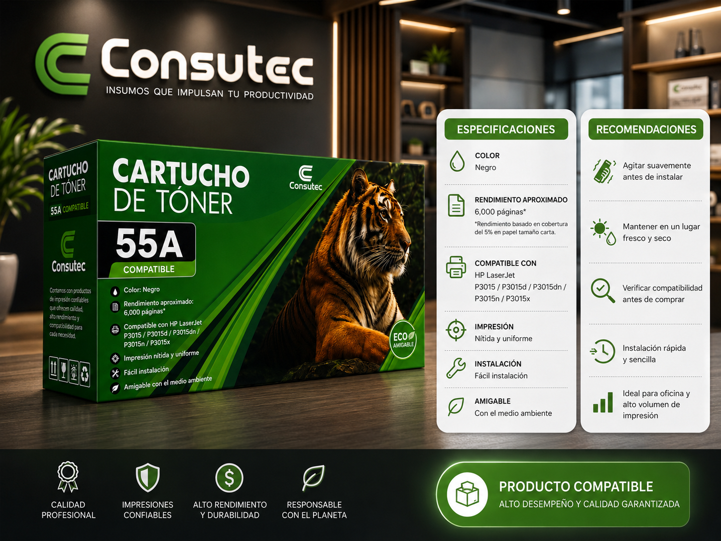 Cartucho de Tóner HP 16A Negro Compatible