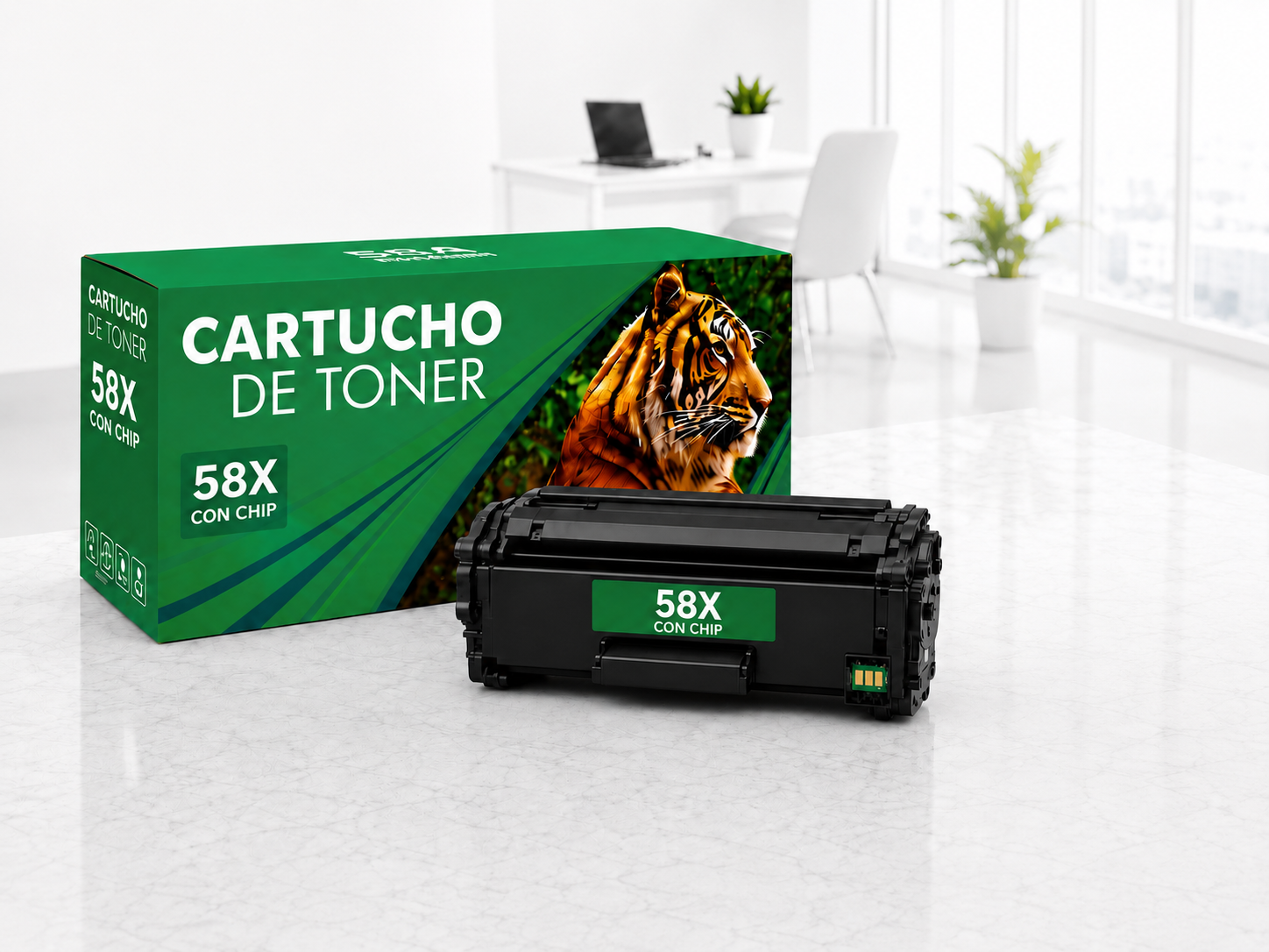 Cartucho de Tóner 58X Compatible Negro Alto Rendimiento