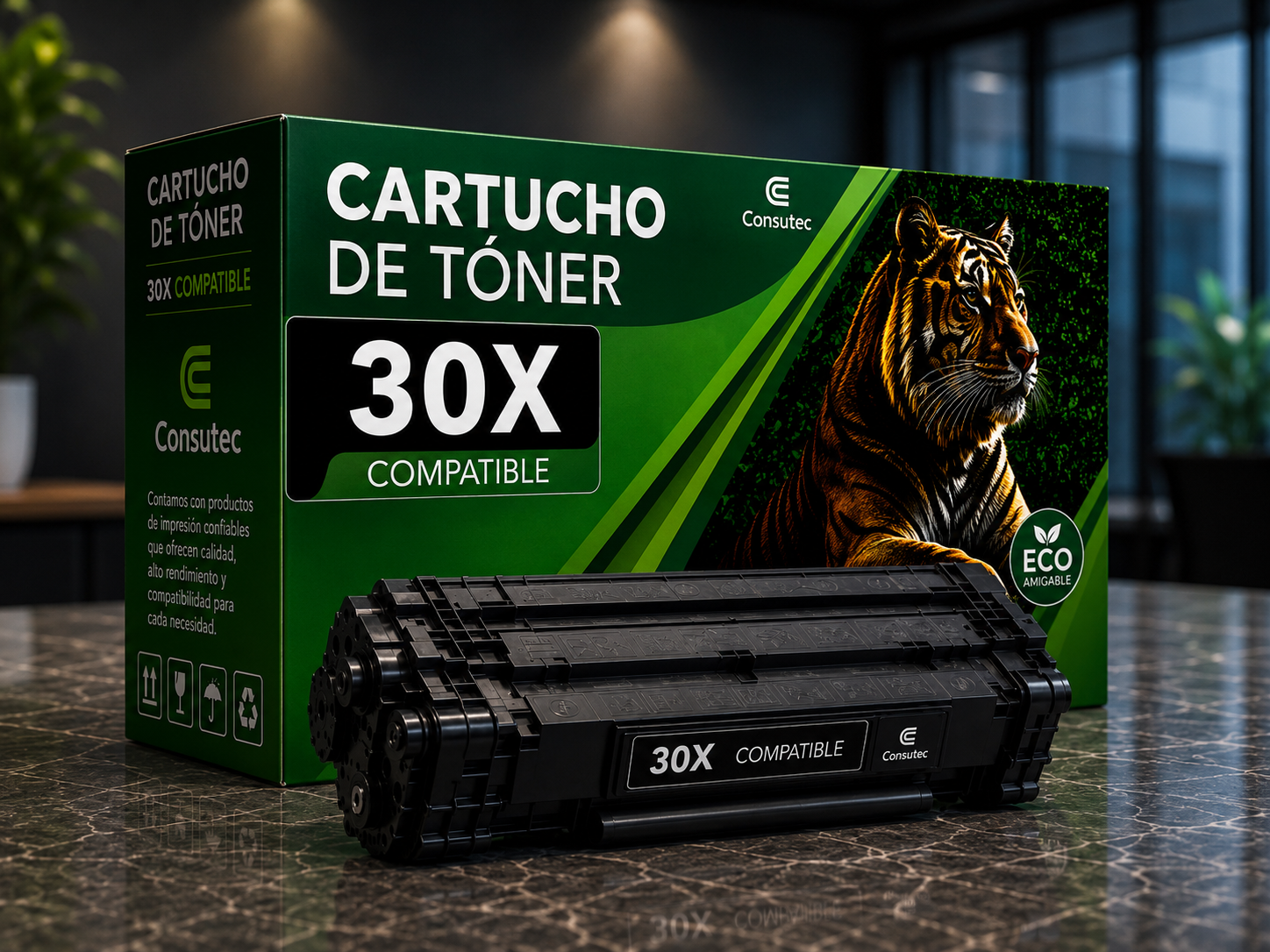 Cartucho de Tóner HP 30X Negro Compatible Alto Rendimiento
