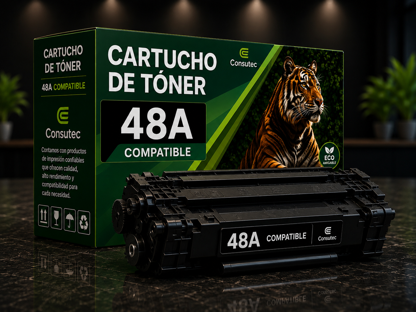 Cartucho de Tóner 48A Negro Compatible