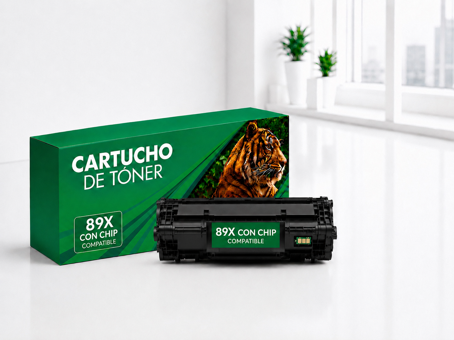 Cartucho de tóner 89x compatible Negro