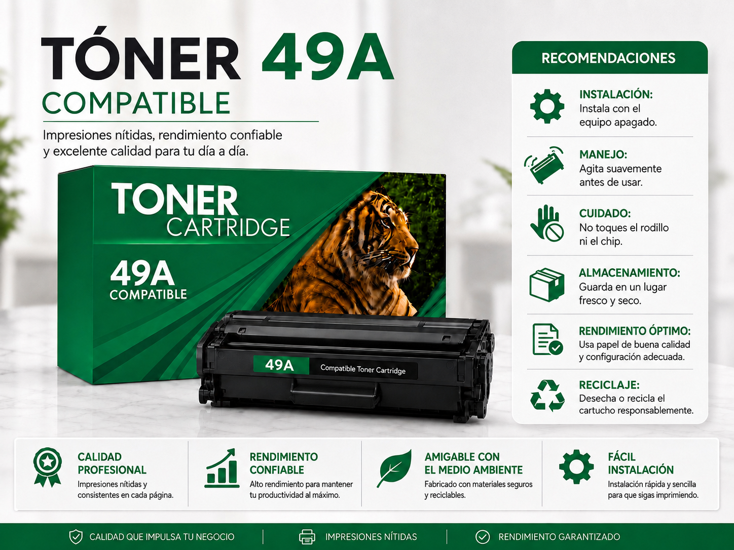 Cartucho de Tóner Compatible 49A Negro - Imagen 2