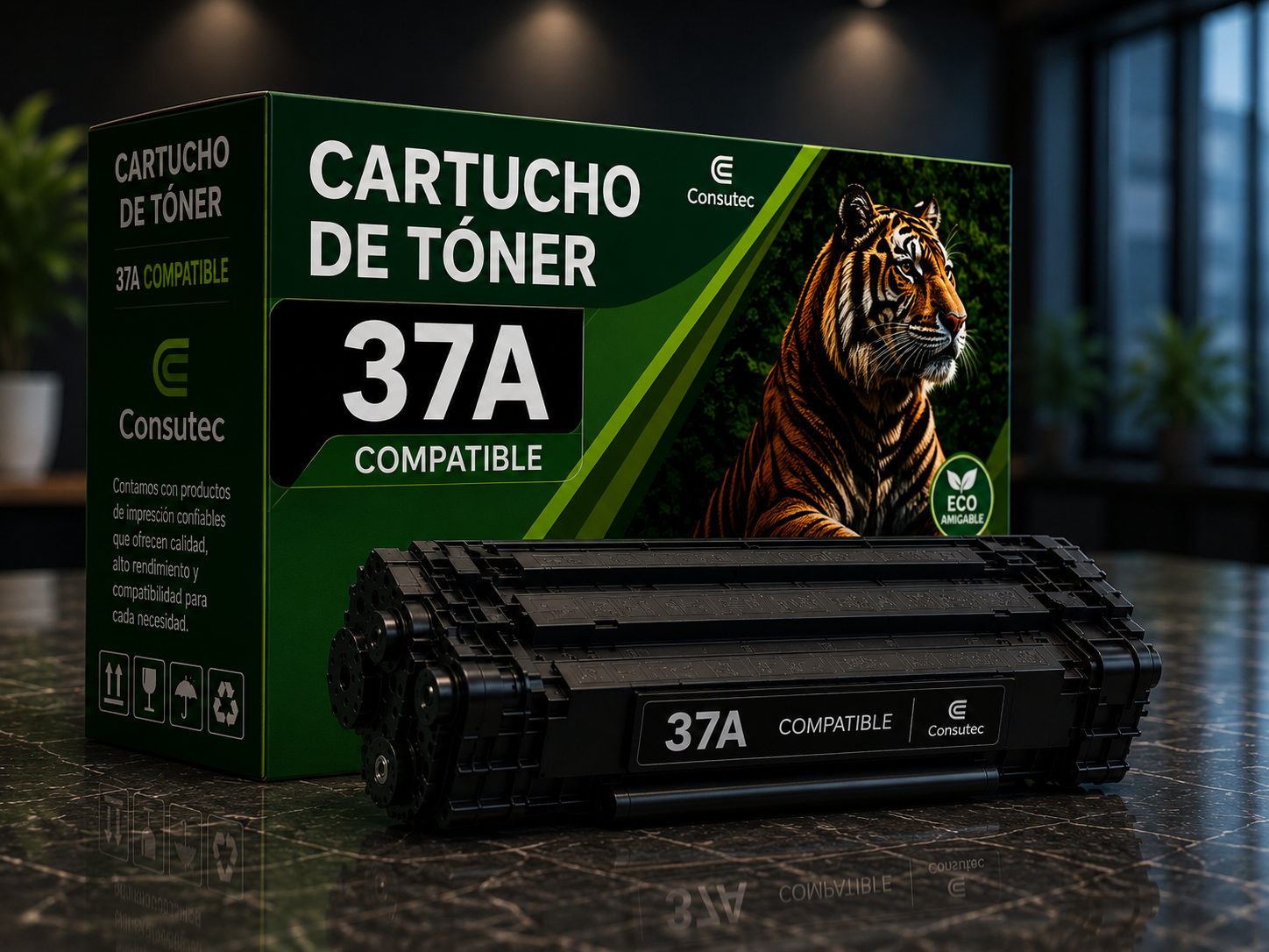 Cartucho de Tóner HP 37A Negro