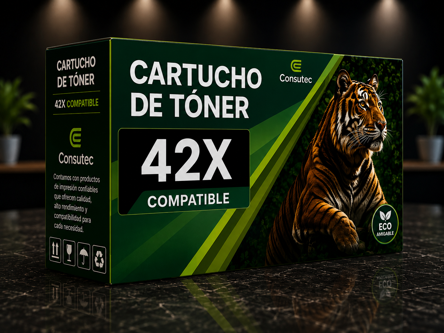 Cartucho de tóner negro compatible de alto rendimiento 42X