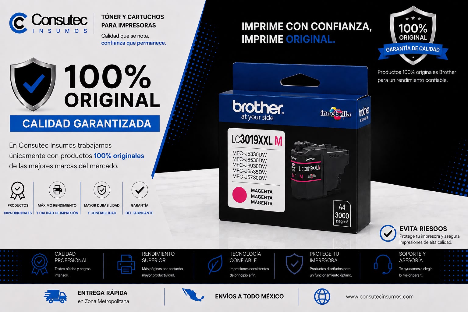 CARTUCHO BROTHER LC-3019XXL MAGENTA