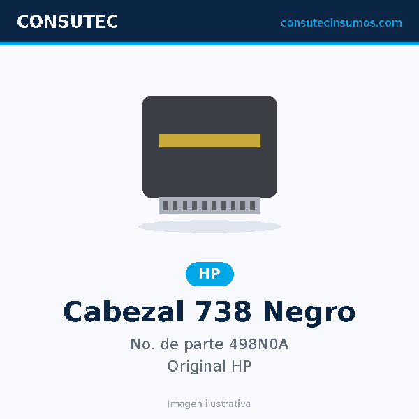 Cabezal HP 738 498N0A Negro