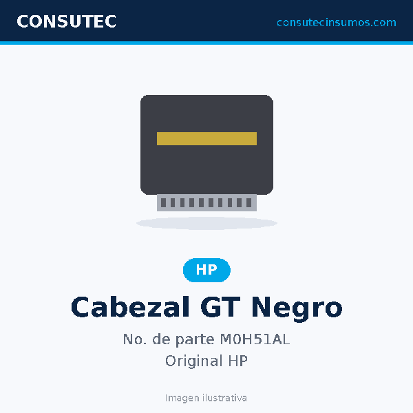 Cabezal HP GT M0H51AL Negro