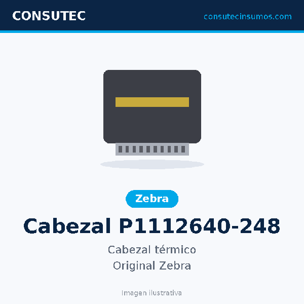 Cabezal Zebra P1112640-248 Negro