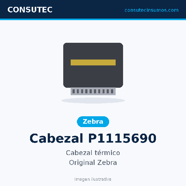 Cabezal Zebra P1115690 Negro