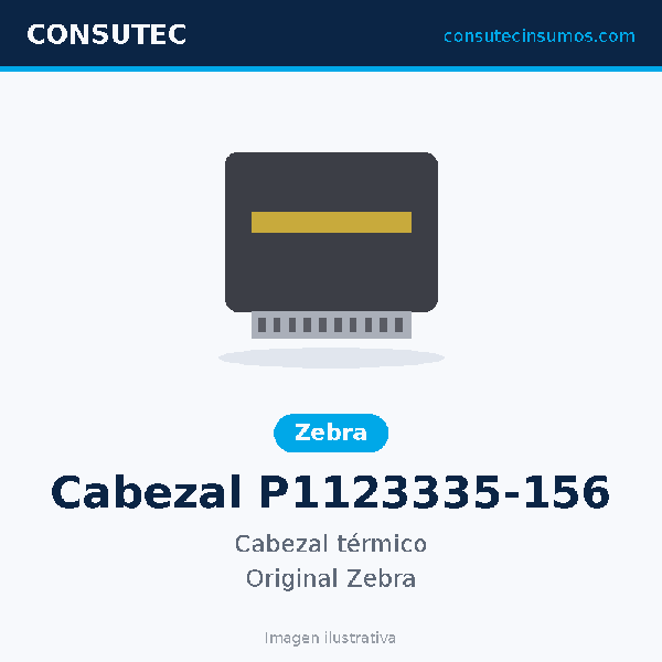 Cabezal Zebra P1123335-156 Negro