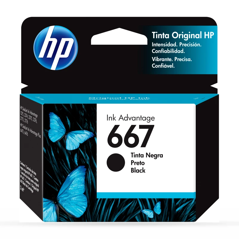 Cartucho HP 667 Negro Original, 120 Páginas 3YM79AL