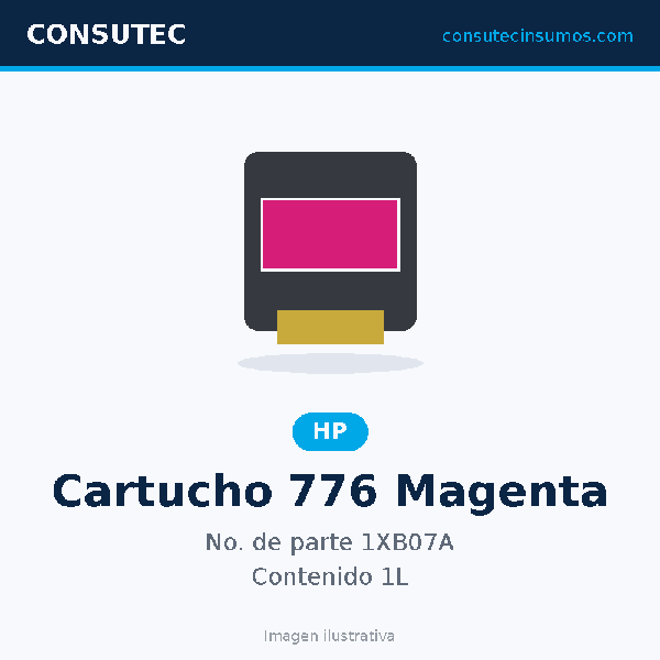 Cartucho HP 776 Magenta 1XB07A