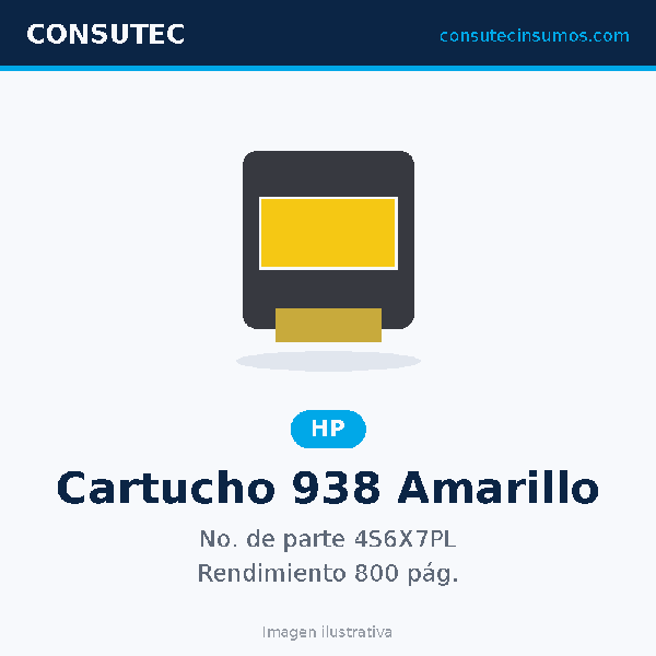 Cartucho HP 938 Amarillo 4S6X7PL