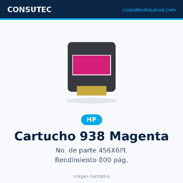 Cartucho HP 938 Magenta 4S6X6PL