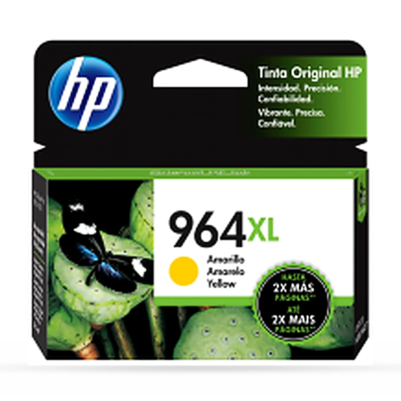 Cartucho HP 964XL Alto Rendimiento Amarillo Original, 1600 Páginas 3JA56AL