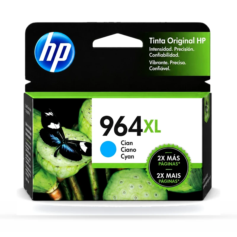 Cartucho HP 964XL Alto Rendimiento Cian Original, 1600 Páginas 3JA54AL